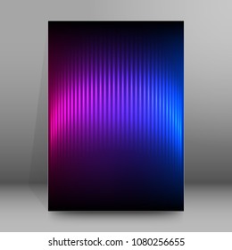 Northern lights background of bright glowing blur lines. Vector illustration Eps 10. Futuristic style glow neon disco club or night party. Gorgeous graphic image template