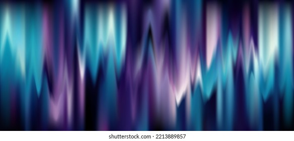 Northern Lights blue purple black vector background. Merry dancers abstraction. North light aurora borealis sky space. Blue Northern Lights sky panoramic Iceland or Norway background. Magnetic field