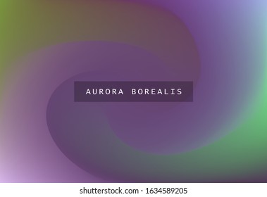 Northern lights gradient background. Luminescence of Aurora Borealis.