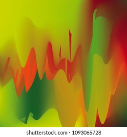 Northern lights gradient background vector illustration. Night Sky, Northern Lights Effect, Realistic polar lights. Abstract space design for aurora borealis, isolated on transparent background.