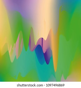 Northern lights gradient background vector illustration. Night Sky, Northern Lights Effect, Realistic polar lights. Abstract space design for aurora borealis, isolated on transparent background.