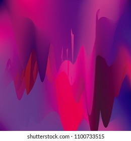 Northern lights gradient background vector illustration. Night Sky, Northern Lights Effect, Realistic polar lights. Abstract space design for aurora borealis, isolated on transparent background.