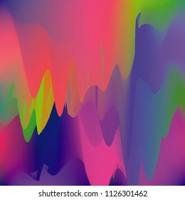 Northern lights gradient background vector illustration. Night Sky, Northern Lights Effect, Realistic polar lights. Abstract space design for aurora borealis, isolated on transparent background.
