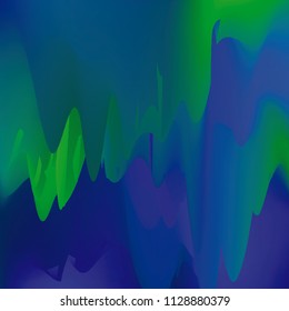 Northern lights gradient background vector illustration. Night Sky, Northern Lights Effect, Realistic polar lights. Abstract space design for aurora borealis, isolated on transparent background.