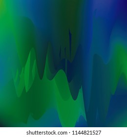 Northern lights gradient background vector illustration. Night Sky, Northern Lights Effect, Realistic polar lights. Abstract space design for aurora borealis, isolated on transparent background.