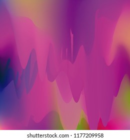 Northern lights gradient background vector illustration. Night Sky, Northern Lights Effect, Realistic polar lights. Abstract space design for aurora borealis, isolated on transparent background.