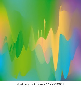 Northern lights gradient background vector illustration. Night Sky, Northern Lights Effect, Realistic polar lights. Abstract space design for aurora borealis, isolated on transparent background.