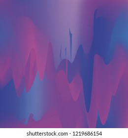 Northern lights gradient background vector illustration. Night Sky, Northern Lights Effect, Realistic polar lights. Abstract space design for aurora borealis, isolated on transparent background.