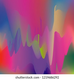 Northern lights gradient background vector illustration. Night Sky, Northern Lights Effect, Realistic polar lights. Abstract space design for aurora borealis, isolated on transparent background.