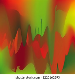 Northern lights gradient background vector illustration. Night Sky, Northern Lights Effect, Realistic polar lights. Abstract space design for aurora borealis, isolated on transparent background.