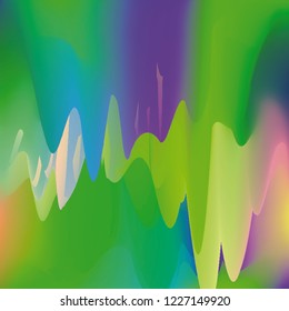 Northern lights gradient background vector illustration. Night Sky, Northern Lights Effect, Realistic polar lights. Abstract space design for aurora borealis, isolated on transparent background.
