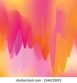 Northern lights gradient background vector illustration. Night Sky, Northern Lights Effect, Realistic polar lights. Abstract space design for aurora borealis, isolated on transparent background.