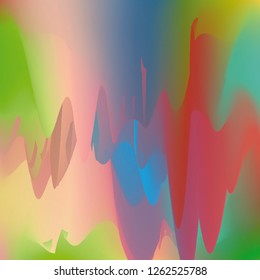 Northern lights gradient background vector illustration. Night Sky, Northern Lights Effect, Realistic polar lights. Abstract space design for aurora borealis, isolated on transparent background.