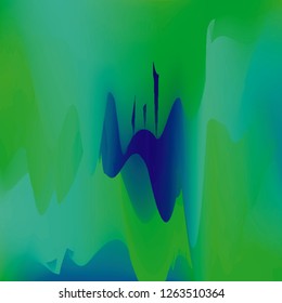 Northern lights gradient background vector illustration. Night Sky, Northern Lights Effect, Realistic polar lights. Abstract space design for aurora borealis, isolated on transparent background.