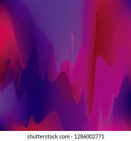 Northern lights gradient background vector illustration. Night Sky, Northern Lights Effect, Realistic polar lights. Abstract space design for aurora borealis, isolated on transparent background.