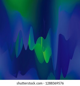 Northern lights gradient background vector illustration. Night Sky, Northern Lights Effect, Realistic polar lights. Abstract space design for aurora borealis, isolated on transparent background.