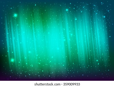 Northern Lights. Night Sky.Vector Illustration
