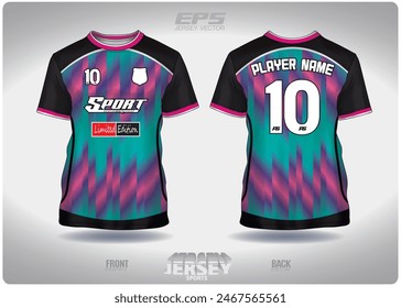 Northern Lights Muster Design, Illustration, Textilhintergrund für Sport-T-Shirt, Fußball-Jersey-Shirt Mockup für Fußball-Club.