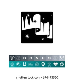 Northern lights simple icon