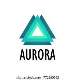 Northern Lights, Vector Logo isolated on white background