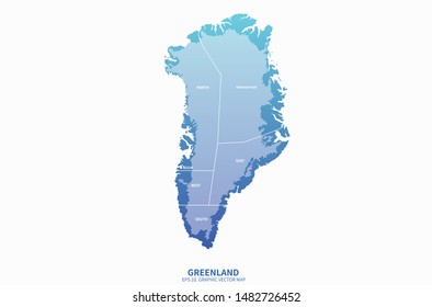northern map. 
graphic vector of greenland map
