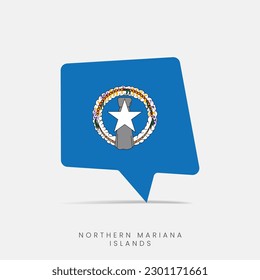 Northern Mariana Islands flag bubble chat icon