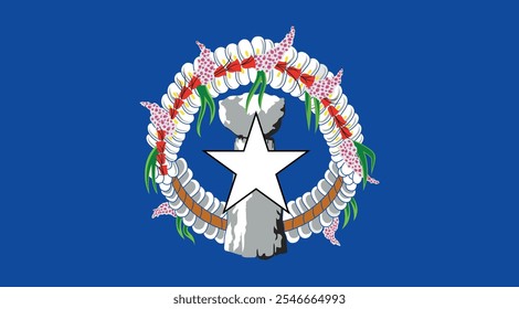 Ilhas Marianas do Norte Bandeira Ilustração Premium Qualidade Alta Resolução 300DPI