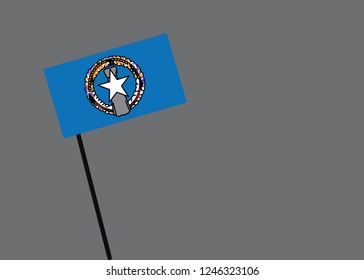 Northern Mariana Islands flag isolated on grey background