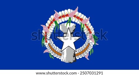 Northern Mariana Islands vector flag. Accurate dimensions and official colors. This file is suitable for digital editing and printing of any size.