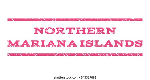 Northern Mariana Islands watermark stamp. Text tag between horizontal parallel lines with grunge design style. Rubber seal stamp with unclean texture.