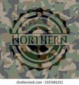 Northern on camo texture. Vector Illustration. Detailed.