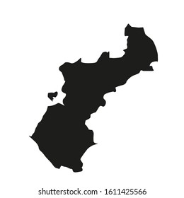 Northern Ostrobothnia region map of the country of Finland