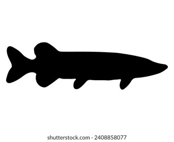 Nordpickfisch Silhouette Vektorgrafik weißer Hintergrund