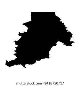 Northern Province map, administrative division of Sierra Leone. Vector illustration.