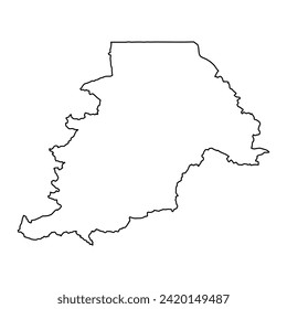 Northern Province map, administrative division of Sierra Leone. Vector illustration.