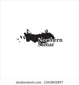 Northern Samar Philippines map and black lettering design on white background