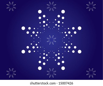 northern star created with dots
