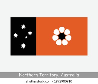 Northern Territory Australia Flag. Flag of NT, AU. Australian Territory Banner. EPS Vector Illustration Cut File