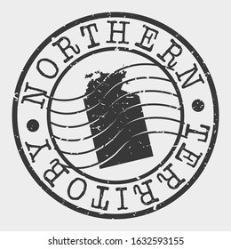 Northern Territory Australia Stamp Postal. Map Silhouette Seal. Passport Round Design. Vector Icon. Design Retro Travel.