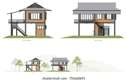 Northern Thai House Elevation