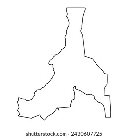 Northern Upper Nile State map, administrative division of South Sudan. Vector illustration.
