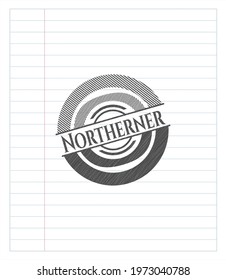 Northerner draw (pencil strokes). Vector Illustration. Detailed. 