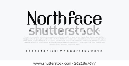 Northface vector illustration of alphabet letter A to Z