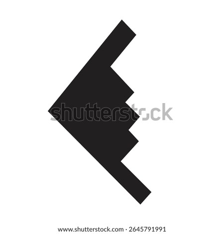 Northrop B-2 US Air Force strategic Bomber silhouette vector.