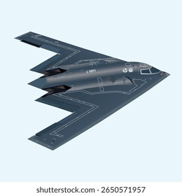 Northrop Grumman B-2 Spirit Bomber | Aircraft Wiki | Vector illustration Design