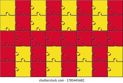 northumberland flag made with jigsaw puzzle pieces.