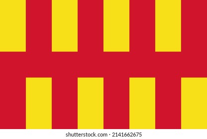 Ilustración vectorial de la bandera de Northumberland aislada. Provincia del Reino Unido en el noreste de Inglaterra, Gran Bretaña.