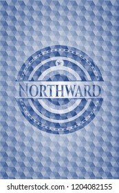 Northward blue badge with geometric pattern.