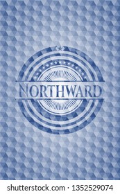 Northward blue emblem with geometric pattern.