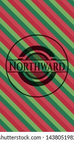 Northward christmas style emblem. Vector Illustration. Detailed.